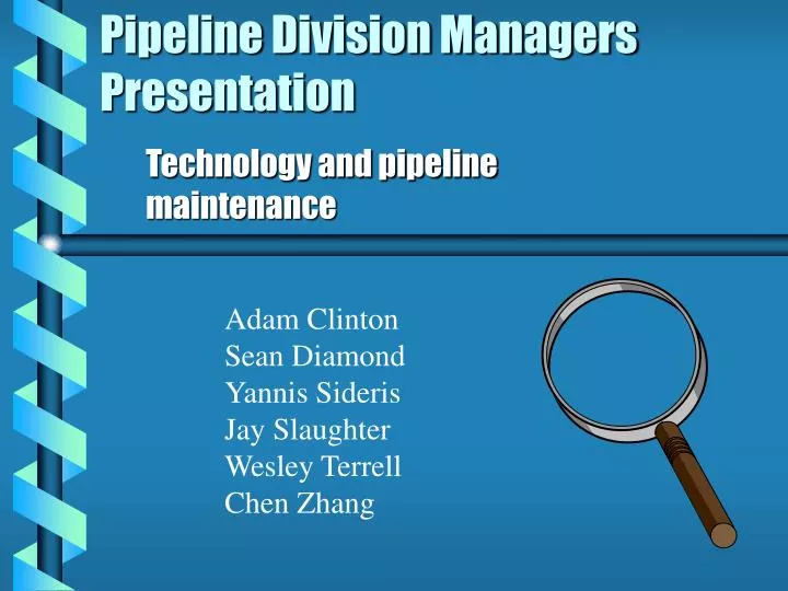 pipeline division managers presentation