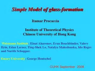 Simple Model of glass-formation