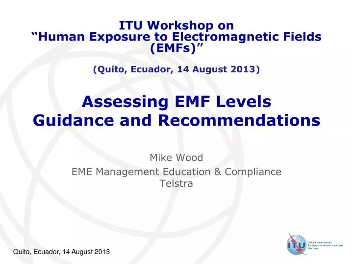 assessing emf levels guidance and recommendations