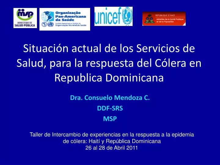 situaci n actual de los servicios de salud para la respuesta del c lera en republica dominicana