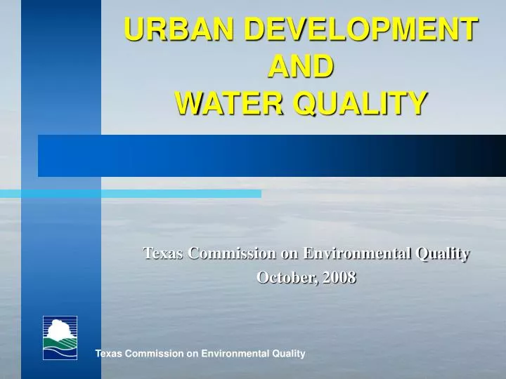 urban development and water quality