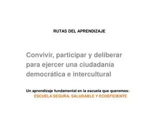 rutas del aprendizaje