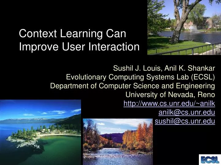 context learning can improve user interaction