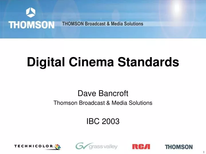 digital cinema standards