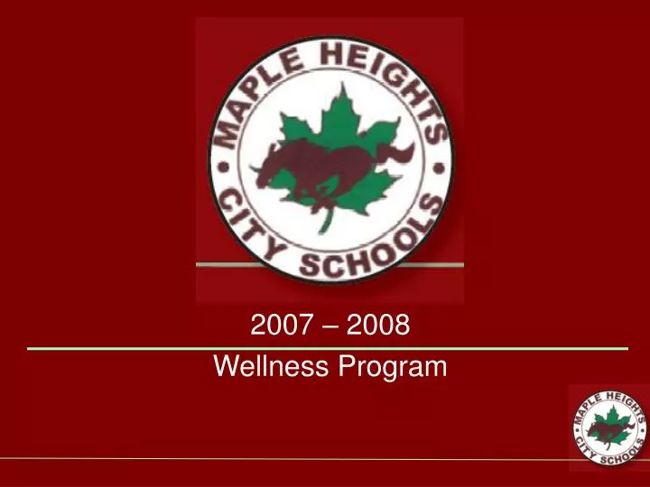 2007 2008 wellness program