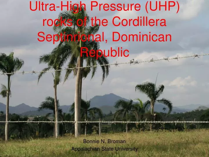 ultra high pressure uhp rocks of the cordillera septinrional dominican republic