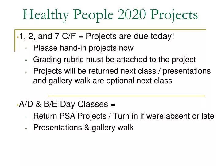 healthy people 2020 projects