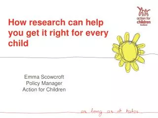 How research can help you get it right for every child