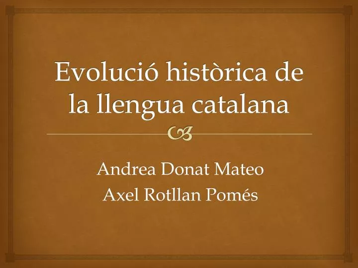 evoluci hist rica de la llengua catalana