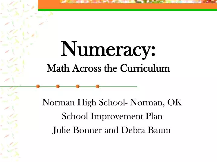 numeracy math across the curriculum