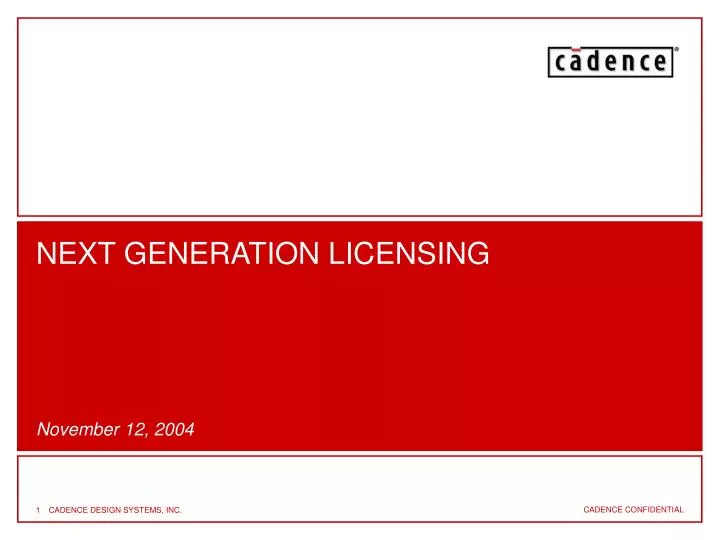 next generation licensing