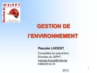 gestion de l environnement