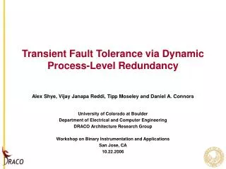 Transient Fault Tolerance via Dynamic Process-Level Redundancy