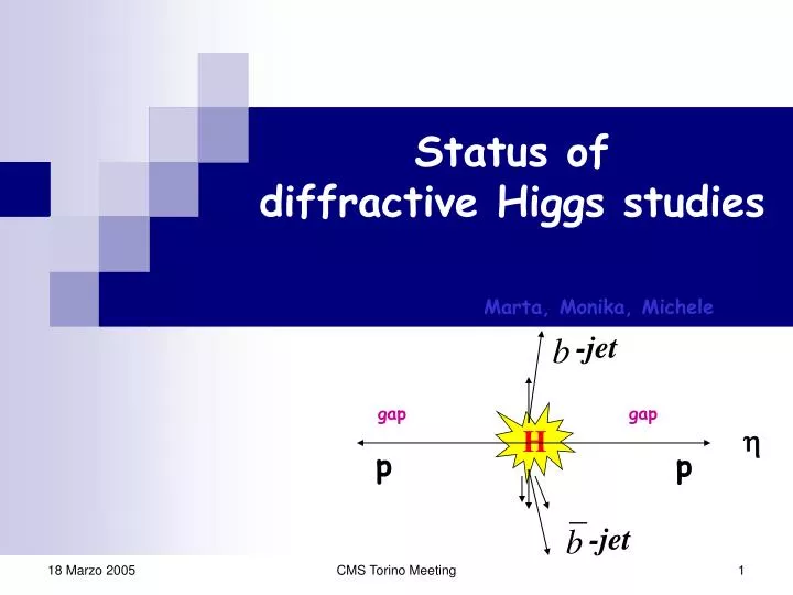 status of diffractive higgs studies