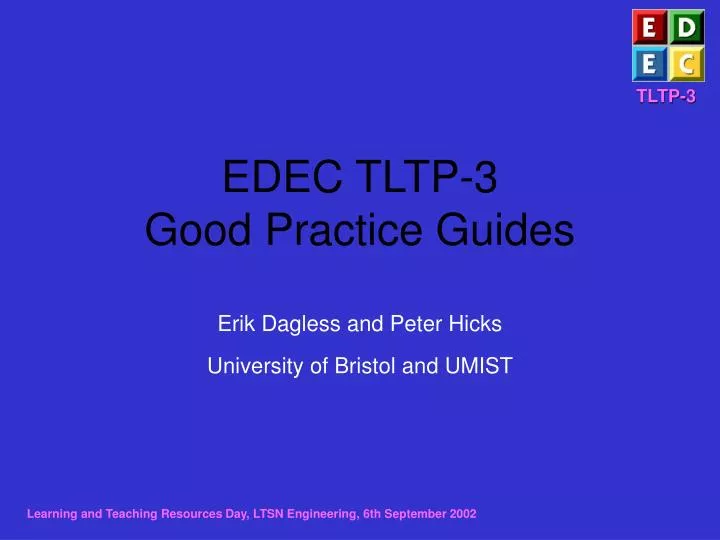 edec tltp 3 good practice guides