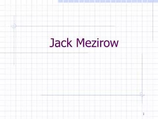 jack mezirow
