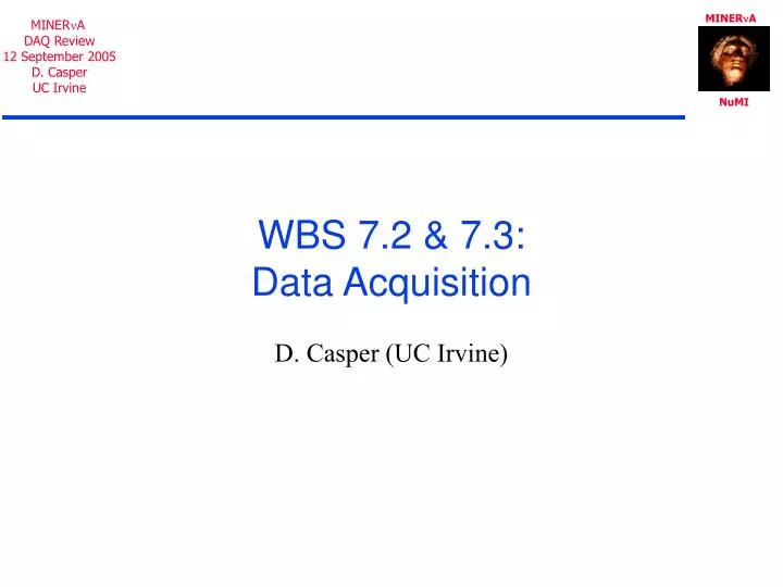 wbs 7 2 7 3 data acquisition