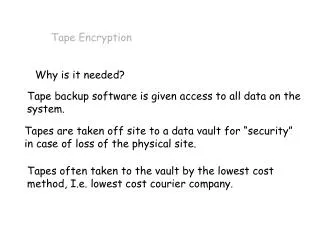 Tape Encryption