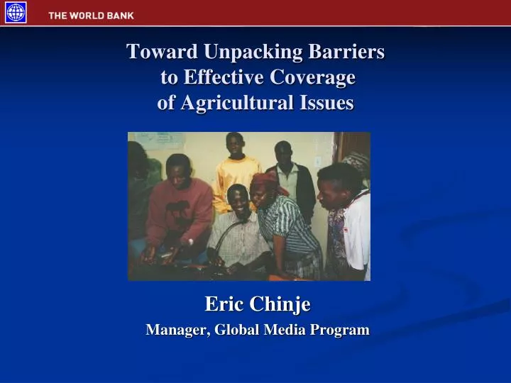 toward unpacking barriers to effective coverage of agricultural issues