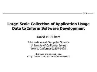 Large-Scale Collection of Application Usage Data to Inform Software Development