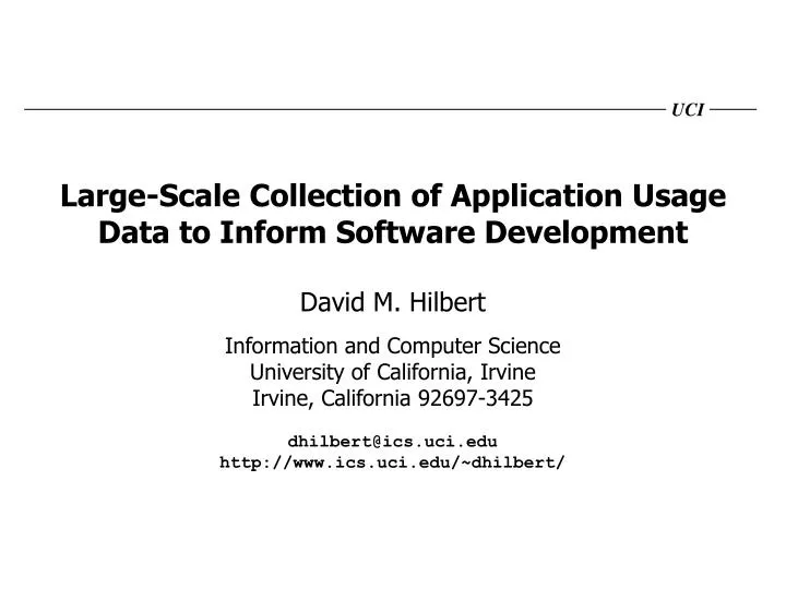 large scale collection of application usage data to inform software development