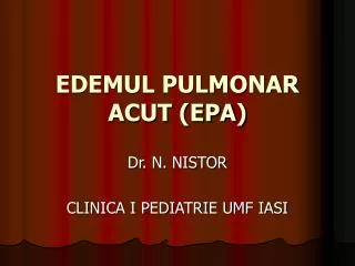edemul pulmonar acut epa