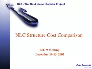 NLC Structure Cost Comparison