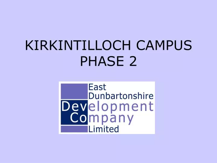 kirkintilloch campus phase 2