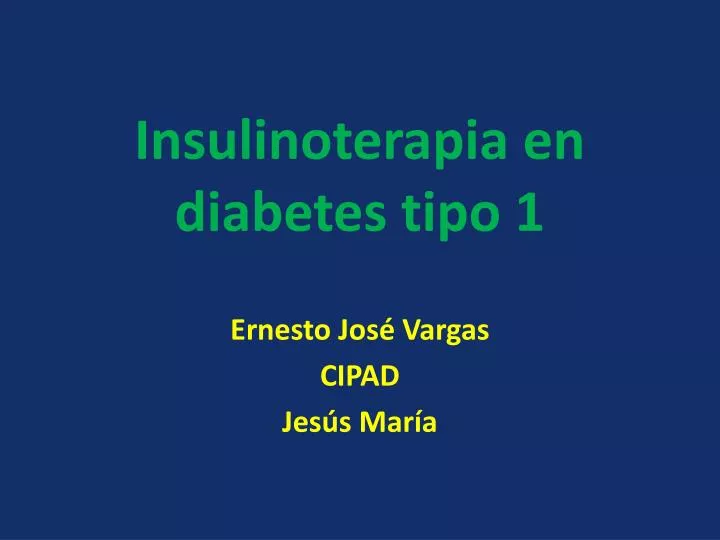 insulinoterapia en diabetes tipo 1