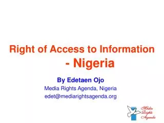 Right of Access to Information - Nigeria
