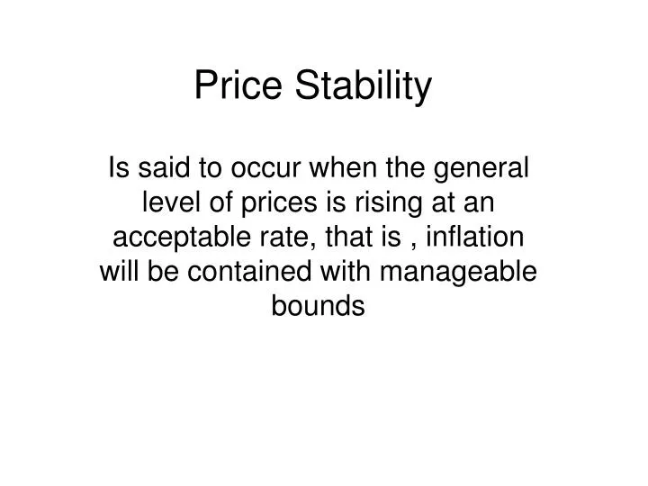 price stability