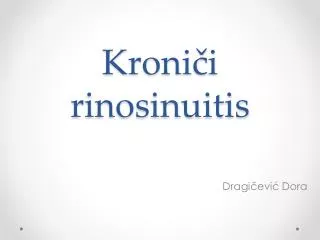 kroni i rinosinuitis