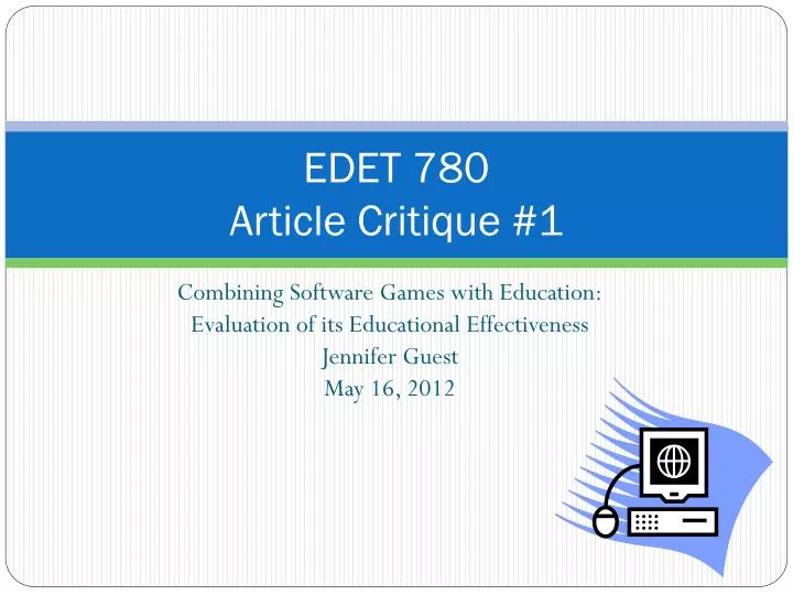 edet 780 article critique 1
