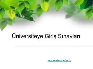 niversiteye giri s navlar