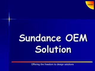 Offering the freedom to design solutions