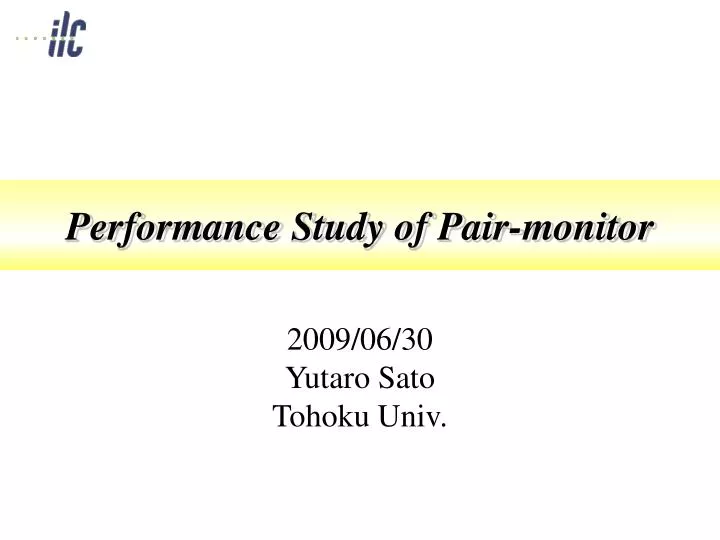 performance study of pair monitor