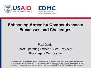 Enhancing Armenian Competitiveness: Successes and Challenges
