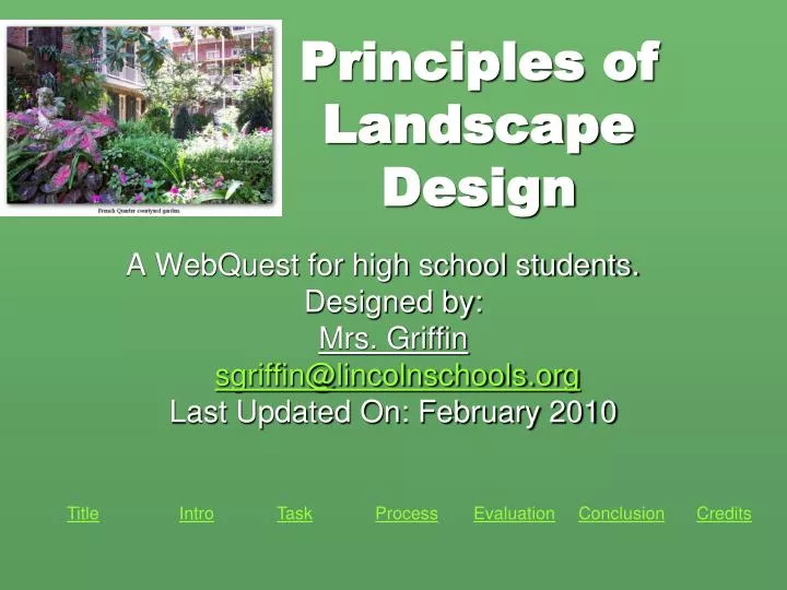principles of landscape design