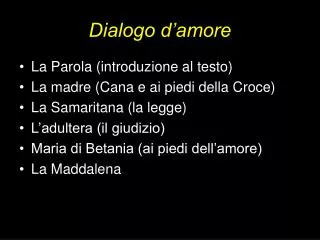 dialogo d amore