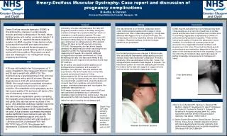 Emery-Dreifuss Muscular Dystrophy- Case report and discussion of pregnancy complications