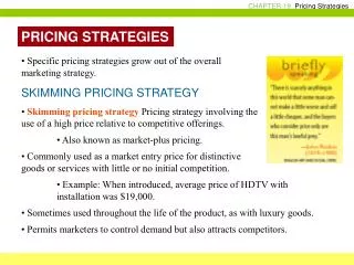 PRICING STRATEGIES