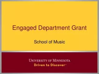 Engaged Department Grant