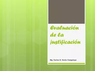 evaluaci n de la justificaci n