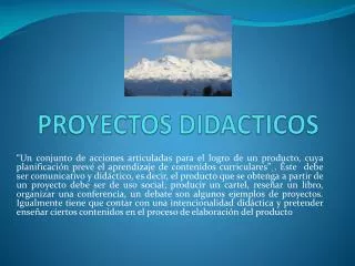 proyectos didacticos