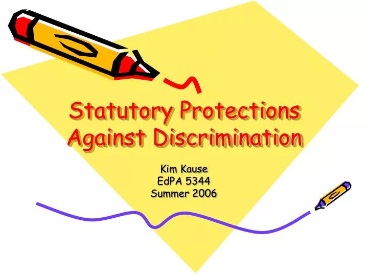 statutory protections against discrimination
