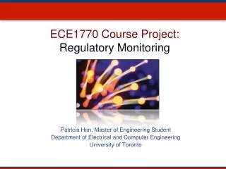 ECE1770 Course Project: Regulatory Monitoring