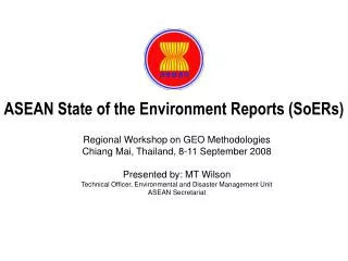 ASEAN State of the Environment Reports (SoERs)