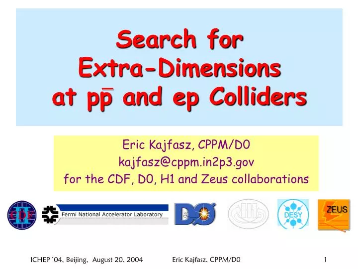 search for extra dimensions at pp and ep colliders