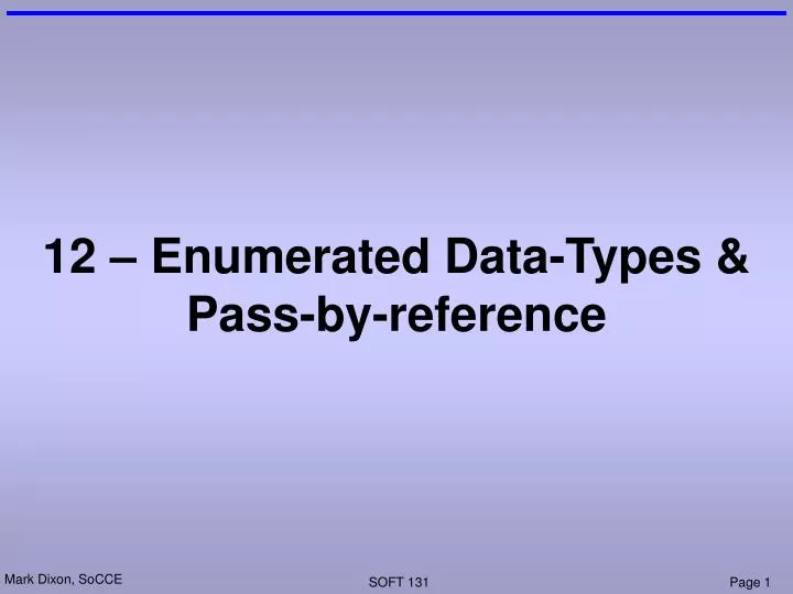 12 enumerated data types pass by reference
