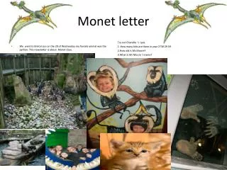 Monet letter